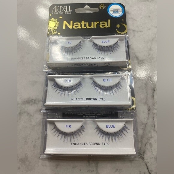New Ardell Eyelash Bundle of 3 110 Blue to enhance brown eyes - Picture 1 of 3